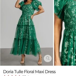 Baltic Born Emerald Floral Midi Dress